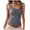 Gray, variant on Lolmot Women's Scoop Neck Tank Tops Casual Splice Sequin Slim Fit Sleeveless Vest Blouses Solid Color Sexy Summer Basic Cami Shirts