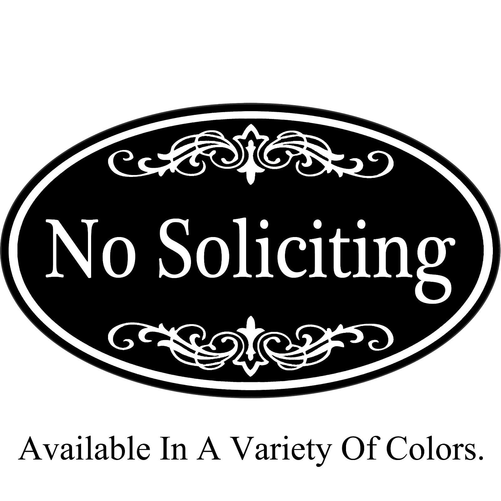 4 x 5 in, 6 Pack No Soliciting Oval Aluminium Sign