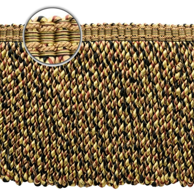 6 Inch Fringe Woven Bullion Fringe Trim #BFMLT6-RN, Biscotti Beige