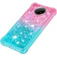 thumbnail image 6 of for Xiaomi Redmi Note 9 5G Case, Creativity Clear Quicksand Glitter Flowing Liquid Floating Soft TPU Case w/Stand Bling Diamond Sparkle Phone Cover for Xiaomi Redmi Note 9 5G JB Powder Blue, 6 of 14