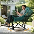 thumbnail image 2 of ABORON Oversized Rocking Camping Chair for Adults, 2 Pack Folding Outdoor Rocker with Cooler Bag & Cup Holder, Fully Padded High Back Lawn Recliner for Camping, Backyard, Patio, Supports 400 LBS, 2 of 8