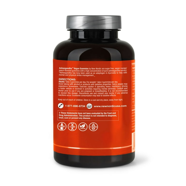 NEW NORDIC Ashwagandha Vegan Gummies | 300 mg Ashwagandha Root