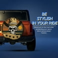 thumbnail image 5 of Car Spare Tire Cover PVC Leather SUV Pickup Truck Off-Road Tire Cover Outside Tire Cover Spare Tire Cover Cowboy Skull Pattern (15 inch for Tire Diameter 27"-29"), 5 of 6
