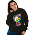 thumbnail image 3 of Urban Smurfette Dope Cartoon Attitude Women Crewneck Sweatshirt Brisco Brands S, 3 of 5