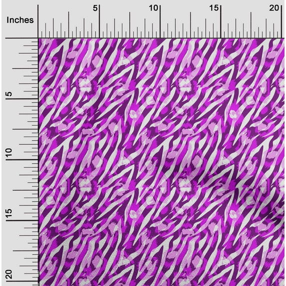 oneOone Cotton Silk Purple Fabric Animal Skin Diy Clothing Quilting Fabric Print Fabric By Yard 42 Inch Wide-F9V