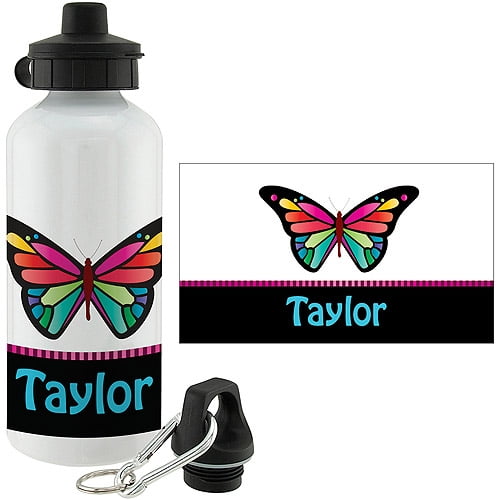 Personalized Pretty Butterfly Water Bottle