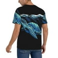 thumbnail image 2 of Uemuo Ocean Turtle Print Mens Polo Shirts Baseball T-shirt Performance Short Sleeve Golf Shirt Moisture Wicking Athletic Casual Collared T-Shirt-X-Large, 2 of 7