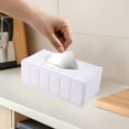 thumbnail image 5 of Blueek Elegant Leather Tissue Box Holder - Magnetic Bottom, Waterproof & Oil-Proof, Home Office Car Tissue Box Cover Decorative Container(White), 5 of 6