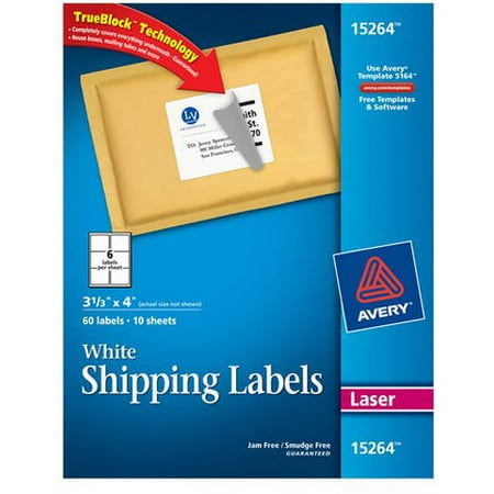 avery white shipping labels with trueblock technology avery 4 x 6 labels