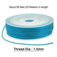 thumbnail image 2 of Twisted Nylon Twine Thread Beading Cord 1.5mm 20M/65 Feet Extra Strong Braided Nylon String, Bright Blue, 2 of 6