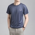 thumbnail image 5 of Camiseta de seda de hielo para hombre, camisetas de manga corta de verano 2023, finas, transpirables, de secado rápido, camisetas holgadas informales con estampado de letras a la moda para hombre, 5 of 5