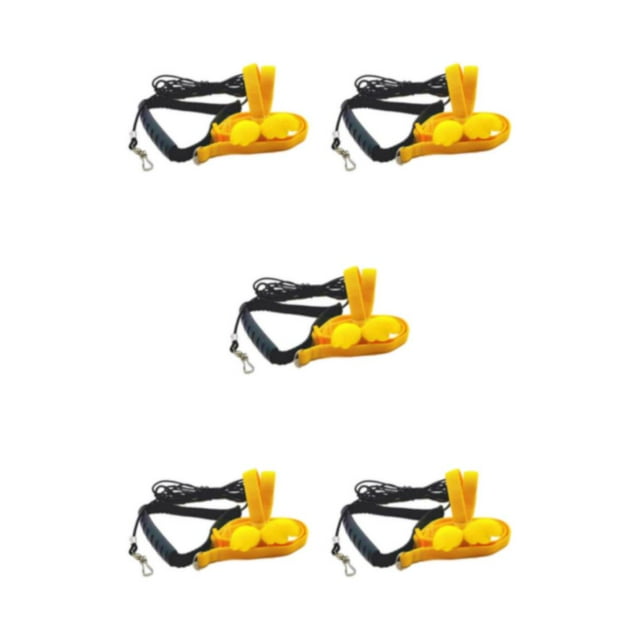 Transemion Animal Perroquet Oiseau Harnais avec Réglable Facile à et Confortable Mignon Réglable Oiseau Harnais Jaune 5Set