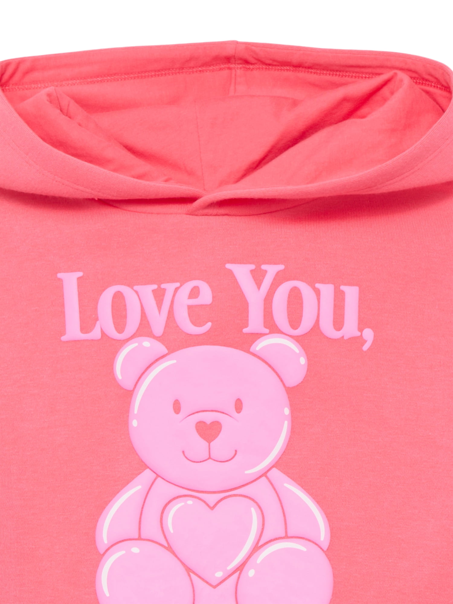Valentine's Day Girls Graphic Hoodie Tutu Dress from Way To Celebrate, Sizes 4-16