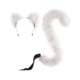 thumbnail image 2 of Disfraz de gato con diadema, orejas y cola, ideal para Halloween o cumpleaños. Color A, 2 of 9