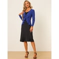 thumbnail image 2 of Cardigan dobladillo Rizado Allegra K Azul real XS, 2 of 5