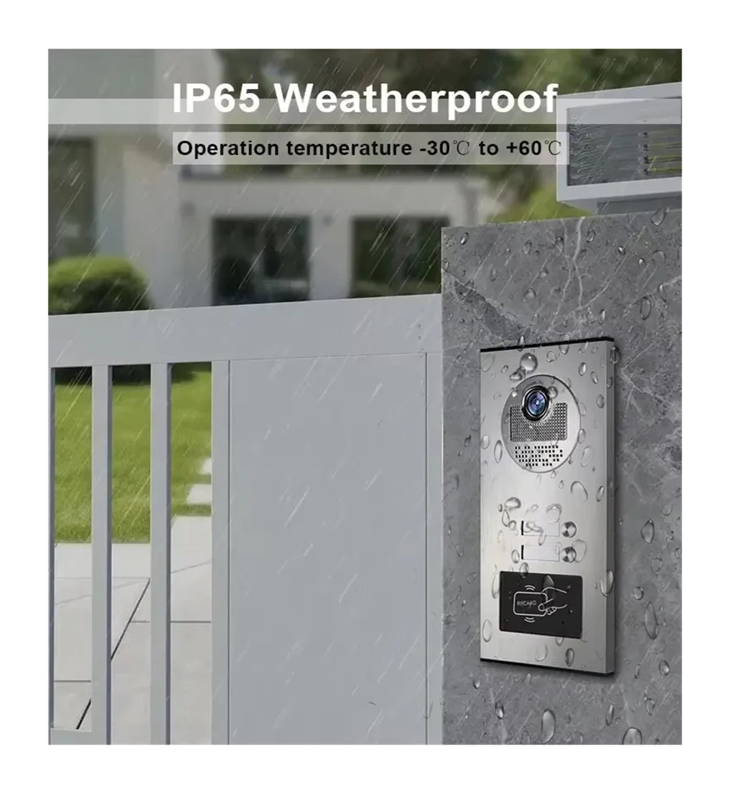 2/3/4 Unit Multi Apartments Intercom Video Doorbell With RFID Card Unlock 7inch 4Wired Video Door Phone System ,Crystal-Clear 2K
