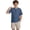 Dark Blue, variant on Boys T Shirts, Crew Neck Summer Buttons Casual Short Sleeve Shirts Gray Size 14-16