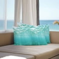 thumbnail image 4 of Outdoor Pillow Cover Ocean Summer Sunlight Set of 2 Waterproof Throw Pillowcases Seawater Green Wave Decorative Patio Furniture Pillows for Couch Garden Indoor & Outdoor Use, 4 of 9