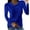 Blue, variant on Besolor Women's Floral Lace Tunic Tops Elegant Crewneck Long Sleeve Shirts Plus Size Dressy Fall Spring Blouses