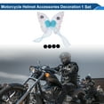 thumbnail image 2 of Motorcycle Helmet Accessories Decoration Medium Bow with Ribbon for Motorcycle Bicycle Skiing Helmets Blue Fabric Sticker 1 Set, 2 of 6