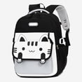 thumbnail image 5 of CUZIBR Lightweight Kids Backpack Cute Cat Print Color Block Multi Zipper Compartments Adjustable Breathable Shoulder Straps Bookbag For Teen Girls Campus Daily Travel Outdoor Sports, 5 of 5