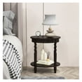 thumbnail image 3 of Oval Side Table with Storage, 2-Tier End Table with Solid Wood Legs, Espresso, 3 of 9