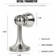 thumbnail image 2 of Juego de 2 topes magnéticos para puerta, acero inoxidable, para pared o suelo, con tornillos, plateados, 2 of 5