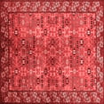 thumbnail image 1 of Ahgly Company Indoor Square Oriental Red Industrial Area Rugs, 7' Square, 1 of 4