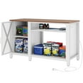 thumbnail image 2 of DWVO 55-75 Gallon Fish Tank Stand Heavy Duty Metal Aquarium Stand with Cabinet and Power Outlets, 865lbs Capacity - White, 2 of 9