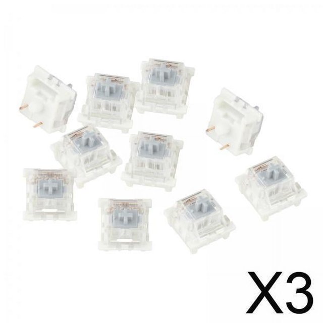 Interruptores de teclado mecánico Baoblaze 3x3 Pines RGB LED SMD para Juegos Gris silencioso