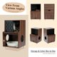 thumbnail image 4 of Cat Litter Box Enclosure Cat House Side Table with Divider Cats Furniture Cabinet Sliding Door Pet Supply Storage Room Indoor ShopWise Round, 4 of 8