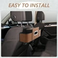 thumbnail image 4 of FONWILYO Back Seat Storage Organizer Car Back Seat Organizer Brown PU Space Maximization For Car Owners 1Pcs, 4 of 6