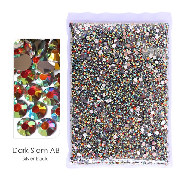 Paquete grande de diamantes de imitación de resina de 2-6mm, venta al por mayor, cristales de plástico AB con parte posterior plana, brillos para uñas DIY, piedra Cтразы Tan Jianjun unisex