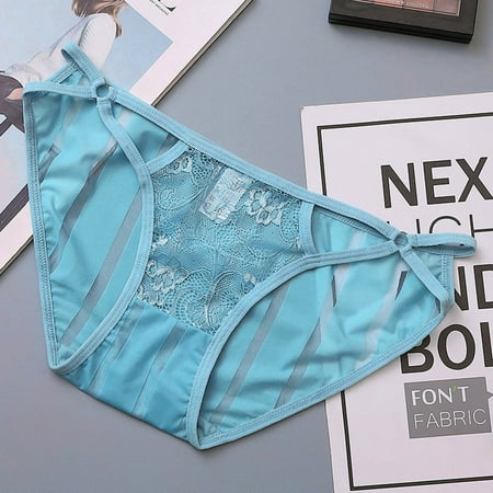 

SAVESU Women Sexy Lace See-Through Breathable Soft Briefs Panties Lingerie Underwear Casual Wear