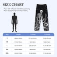 thumbnail image 4 of Picia Vintage Black white Plant skull Mens Soft Woven Cotton Elastic Waistband Sleep Pajama Pant Lounge Sleep Pant With Pockets And Drawstring-XX-Large, 4 of 9