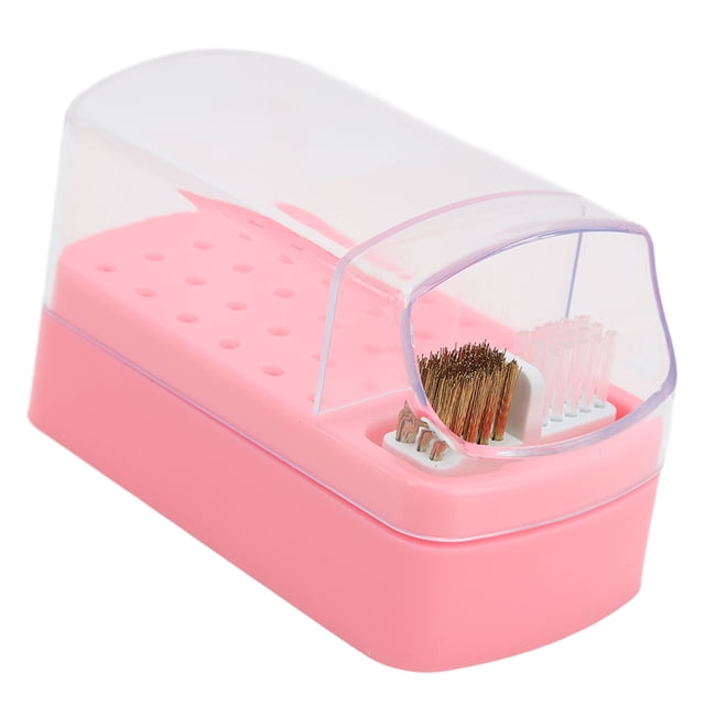 2 In 1 Nail Drill Bits Holder Nail Drill Bits Cleanser, Stand Display Storage, Portable Design For Manicure Tools Drill Bits Stand Display Storage Box