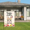 thumbnail image 3 of Happy Easter Bunny With Flowers Garden Flag For Home Outdoor Garden Yard Decor 12x18 Inch, 3 of 5