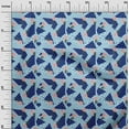 thumbnail image 2 of oneOone Cotton Cambric Baby Blue Fabric Geometric & Rose Floral Diy Clothing Quilting Fabric Print Fabric By Yard 42 Inch Wide, 2 of 4