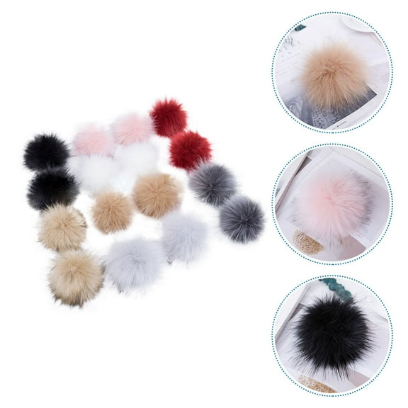 DEMACRIO Assorted Color Faux Fur Pompoms for Hats and Handicrafts 20Pcs