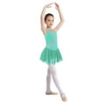 thumbnail image 2 of Xnihocha Kids Girls Sleeveless Rhinestone Shiny Ballet Dress Figure Skating Dress Lyrical Dancewear Green 12, 2 of 7