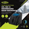 thumbnail image 3 of Sportube Traveler Boot Bag, 45L Ski & Snowboard Gear Backpack for Travel, Azure, 3 of 8
