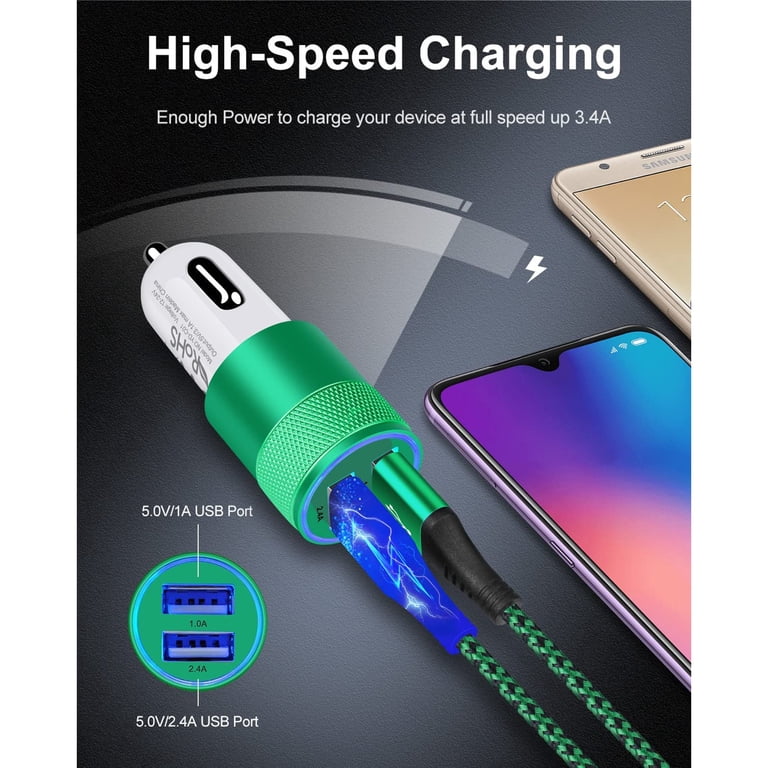 cigarette lighter adapter to charge iphone 12V/24V Car Cigarette Lighter Adapter 4 Ports 3.1A USB Charger 120W QC3.0 PD Fast Charging for iPhone Samsung Truck SUV Vehicle