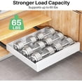 thumbnail image 5 of 2Pack Pull out Cabinet Organizer, 21"Deep,Slide out Drawers for Kitchen Cabinets, Pull-Out Home Organizers with Adhesive Nano, Roll out Sliding Shelves for Bathroom, Pantry,Under Sink Storage,White, 5 of 9