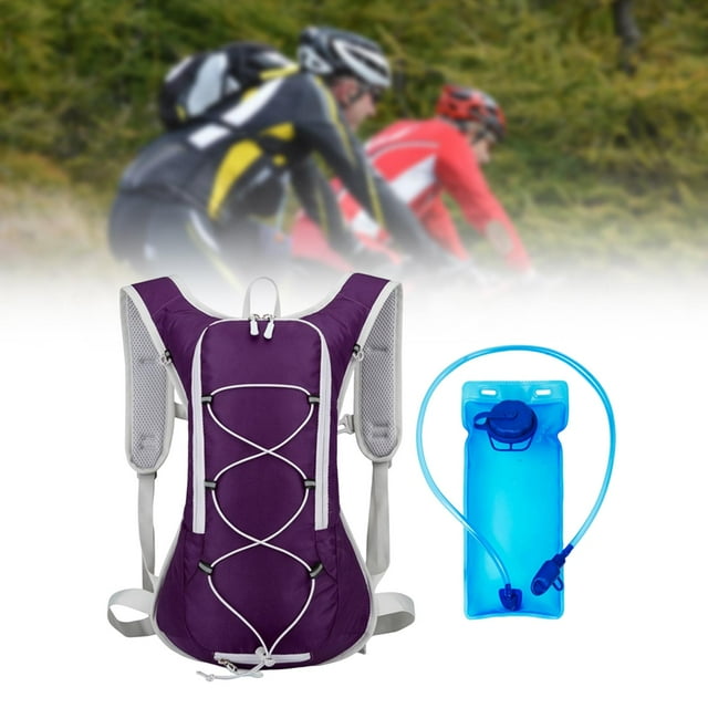 Mochila de hidratación para correr, transpirable, para viajes de montaña, para correr, ligera, para senderismo, paquete de agua para montar a caballo Púrpura