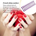 thumbnail image 4 of Fake Nail Set French Style Scratch Resistant Press-on Fingernails Full Cover Removable Trimble Adjustable Manicure Stickers Type 10, 4 of 5