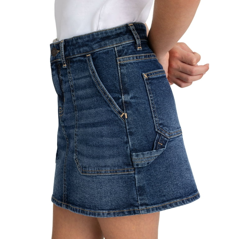 Jordache Girls Carpenter Denim Mini Skirt Sizes 4 18 Walmart