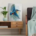 thumbnail image 5 of Kingfisher Bird Watercolor Canvas Print，Cafe Hotel Dining Room Living Room Decor, 5 of 8