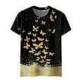 thumbnail image 4 of TSADFHJI Chandails pour Femmes en Coton Mode Décontractée pour Femmes Dégradé à Paillettes Imprimé Col Rond T-Shirt Ample, 4 of 4
