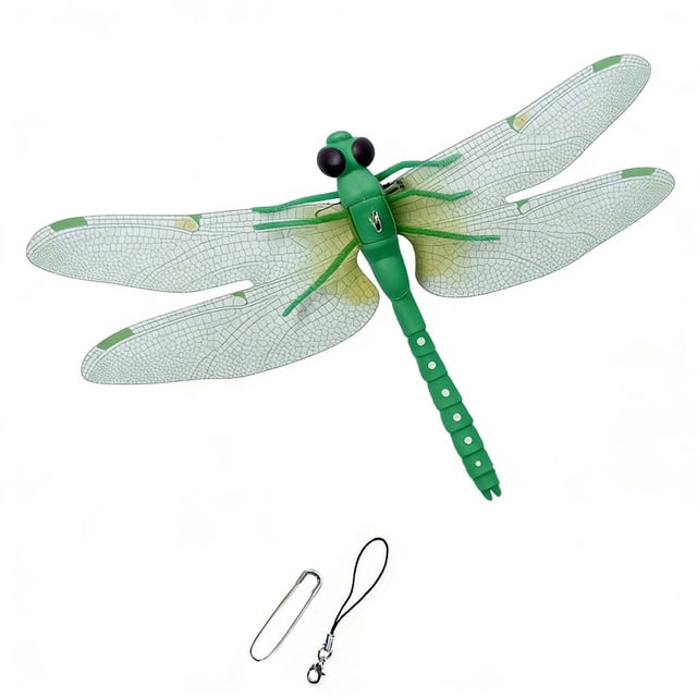 CaiYueKe Libellule Colorée Réaliste Suspendue Ornement Extérieur Jardin Patio Déco Anti-Insectes Répulsif Décoration Plastique Résistant aux Intempéries Maison Cour Lutte Antiparasitaire