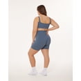 thumbnail image 3 of PAVOI Women's Seamless Ribbed High Waisted Compression Sculpting Biker Workout Shorts, 6" Inseam, 3 of 11